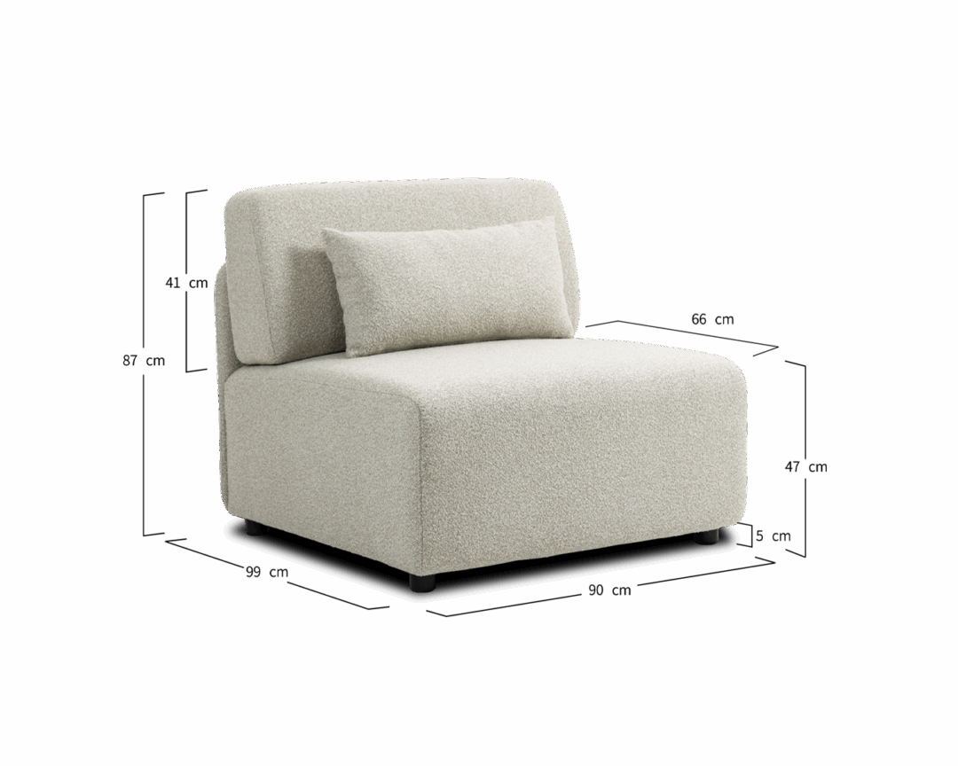 Modular Sofa Mia Middle - Beige - Image 2