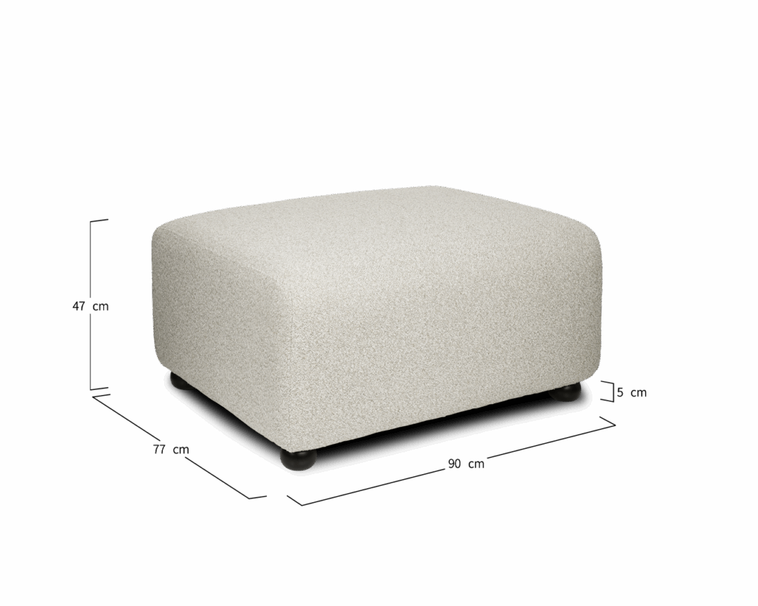 Modular Sofa Mia Ottoman - Beige - Image 2