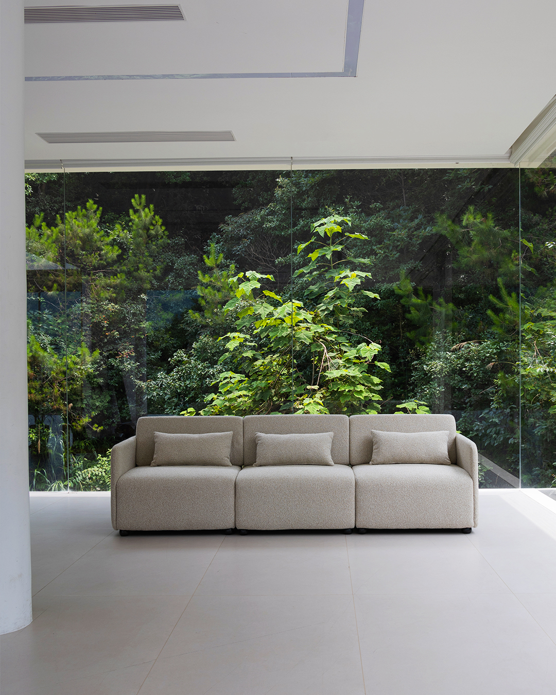 Modular Sofa Mia Middle x3 - Beige (With Ottoman) - Image 7