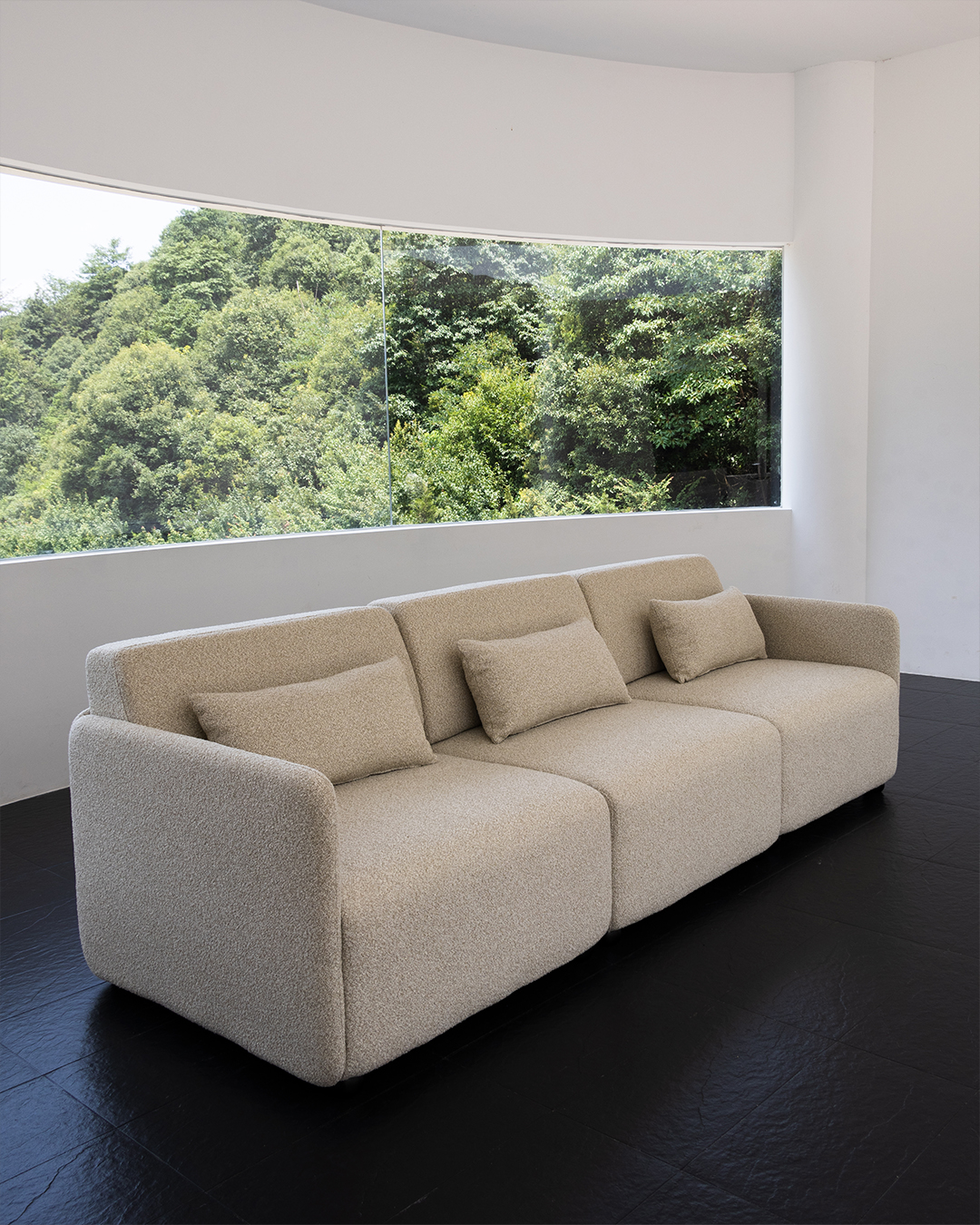 Modular Sofa Mia Middle x3 - Beige (With Ottoman) - Image 8