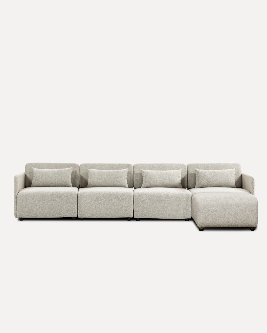 Modular Sofa Mia 4-Seater - Beige (With Ottoman)