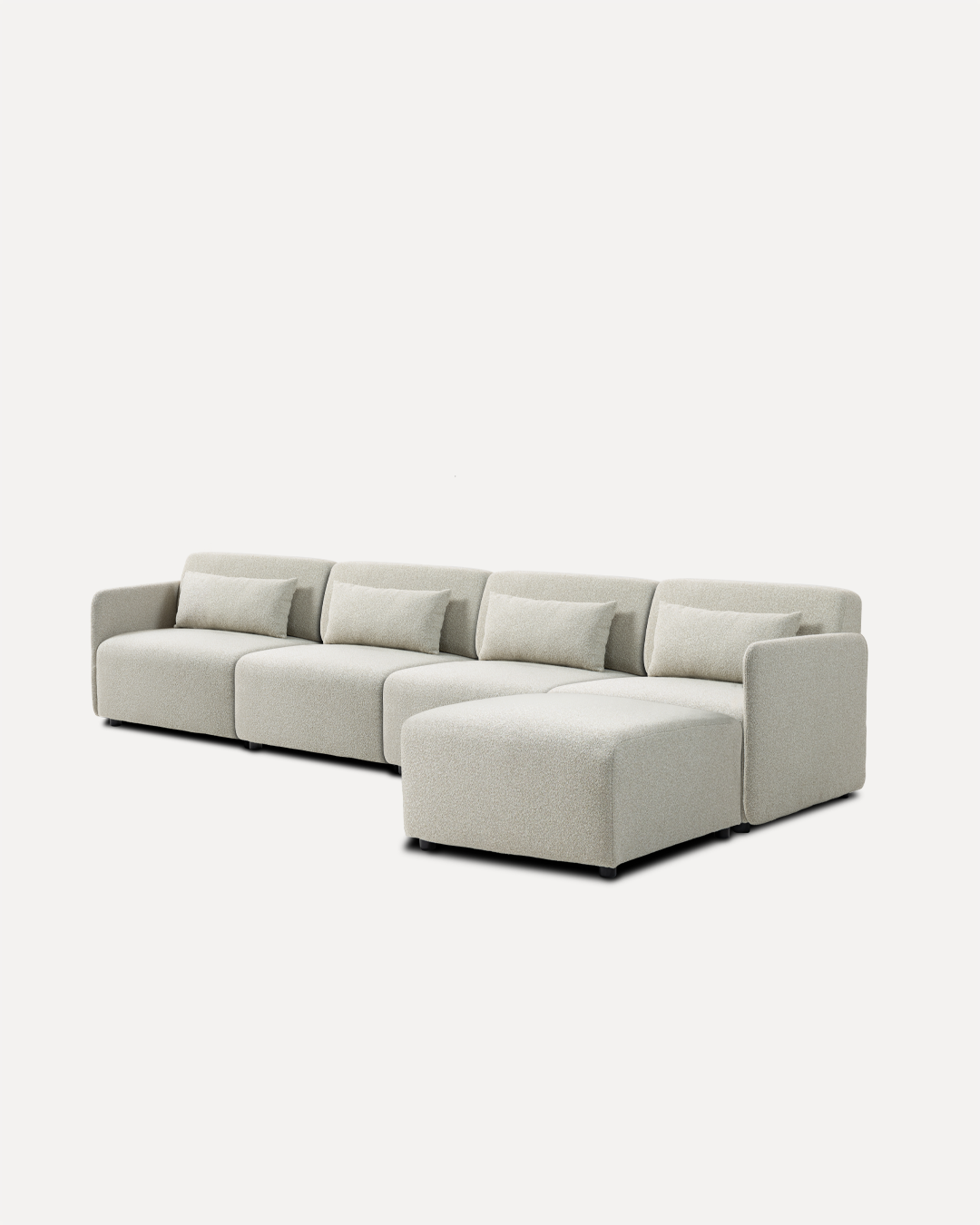 Modular Sofa Mia 4-Seater - Beige (With Ottoman) - Image 3