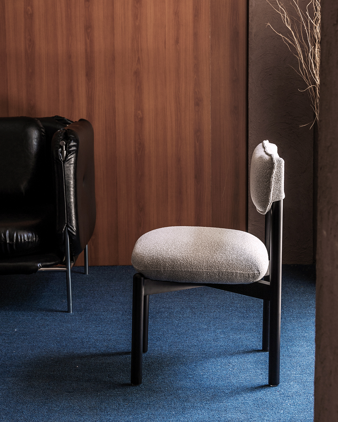 Wooden Chair Frank - Black / Beige - Image 9