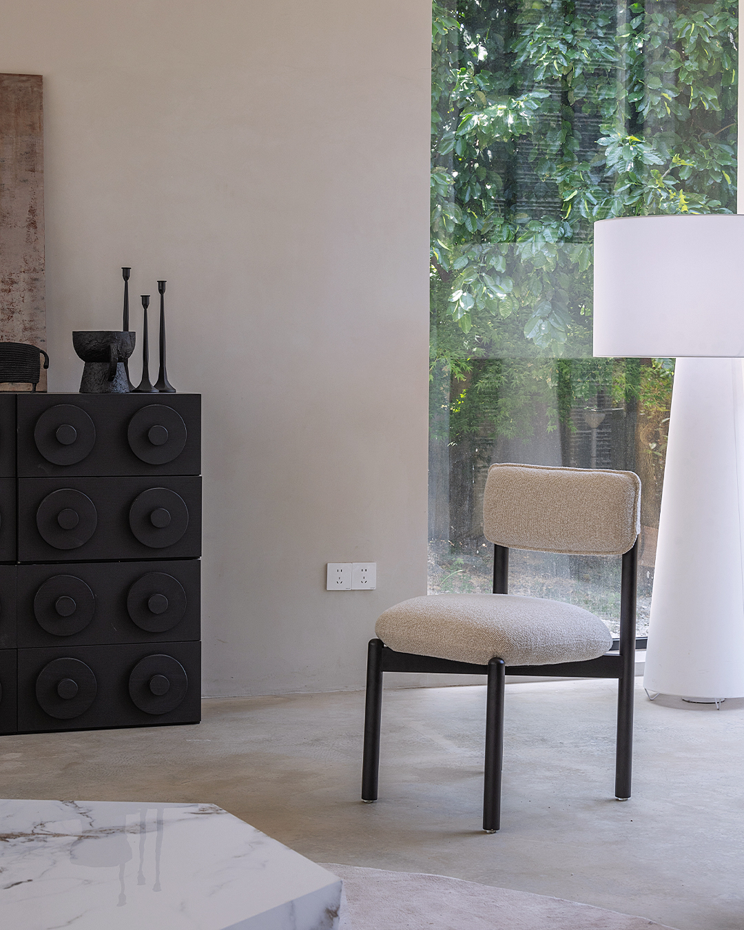 Wooden Chair Frank - Black / Beige - Image 10