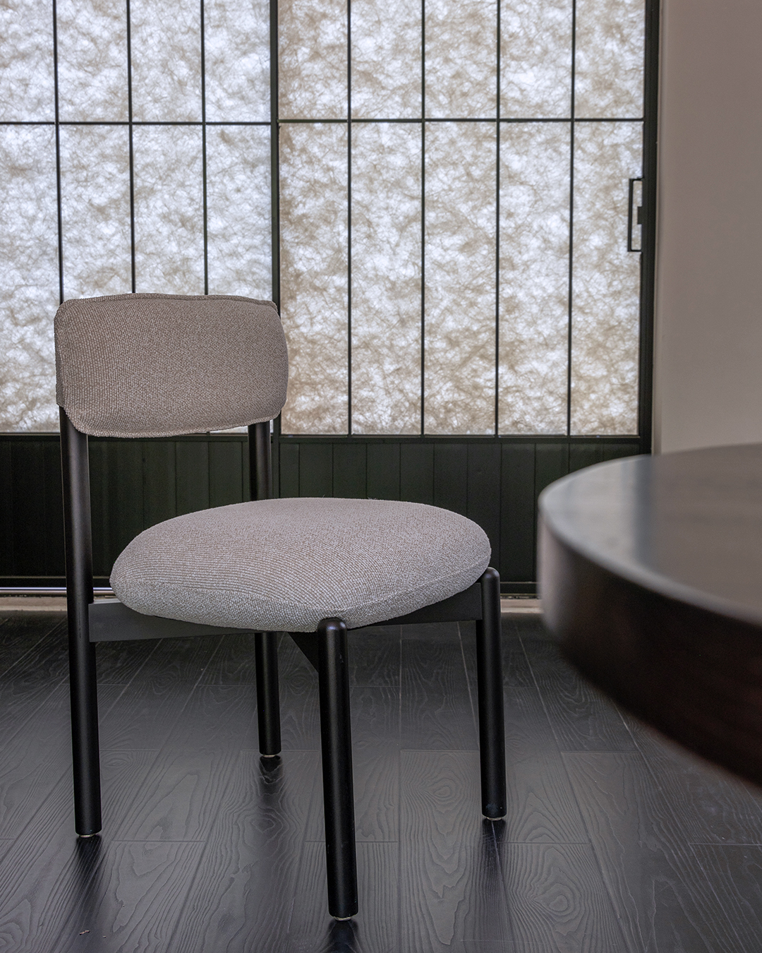 Wooden Chair Frank - Black / Beige - Image 11