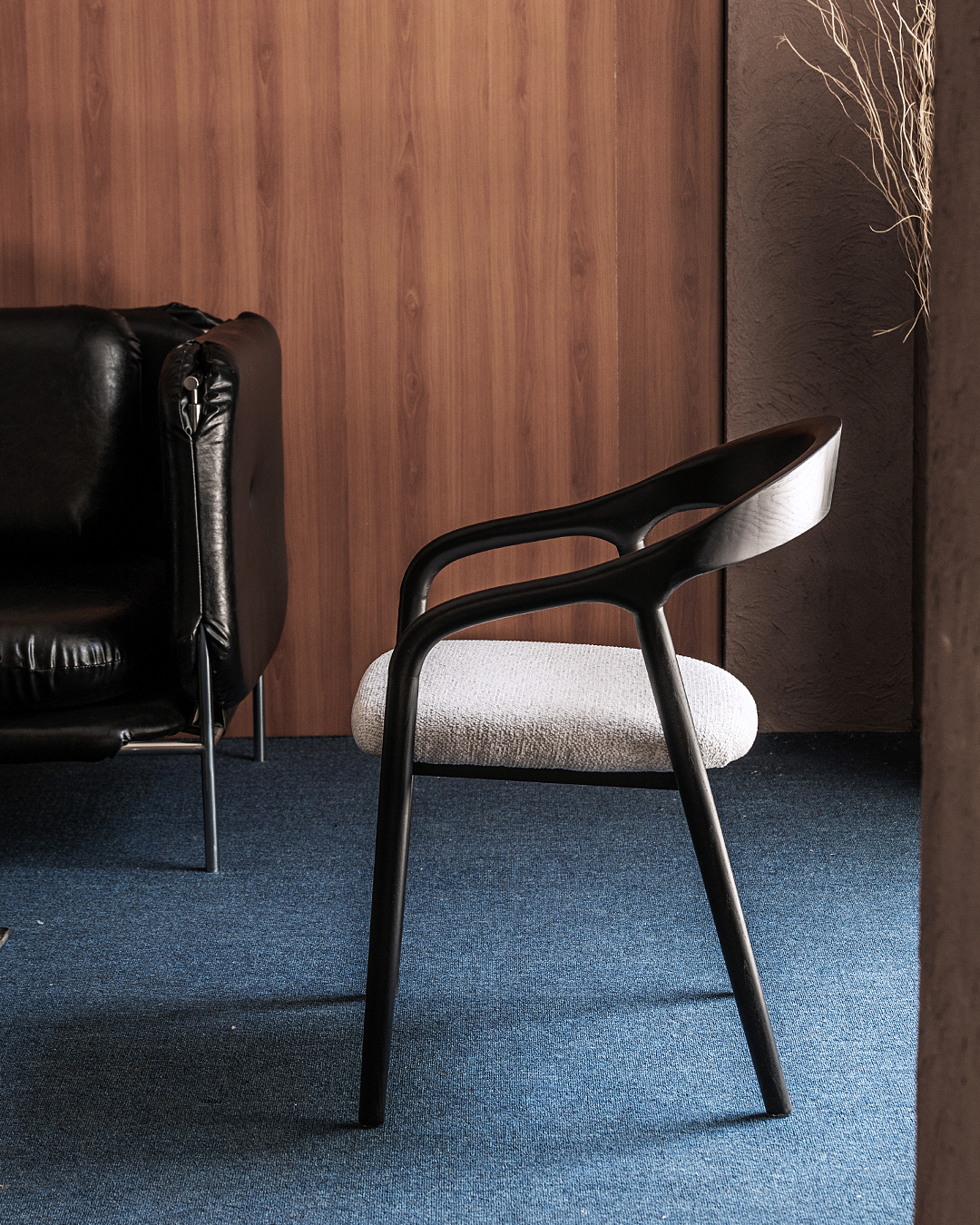 Wooden Chair Shane Arm - Black / White - Image 11