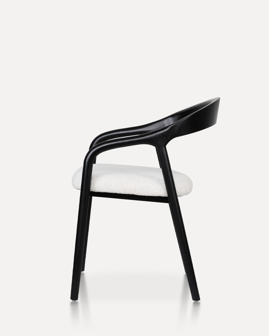 Wooden Chair Shane Arm - Black / White - Image 4