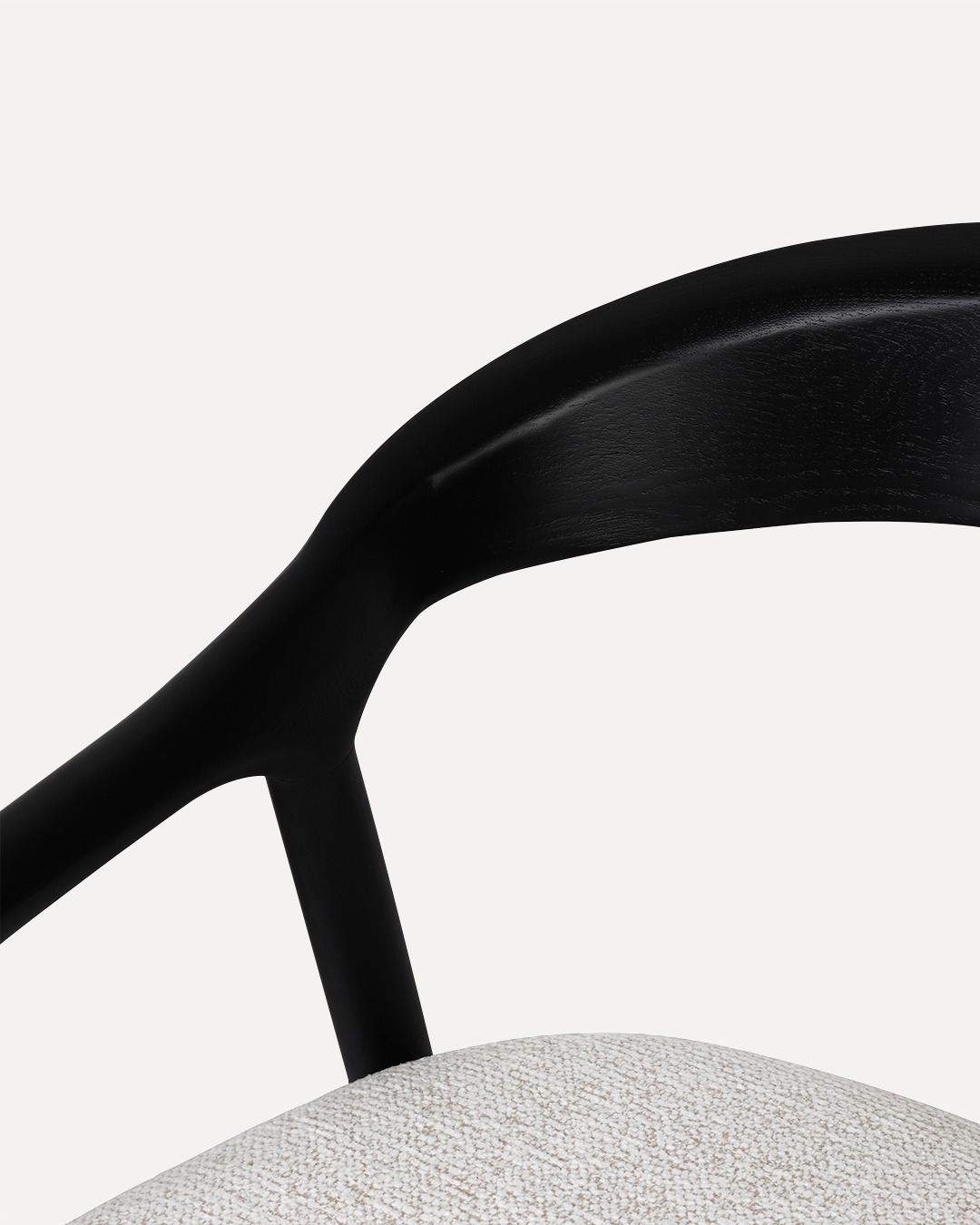 Wooden Chair Shane Arm - Black / White - Image 7