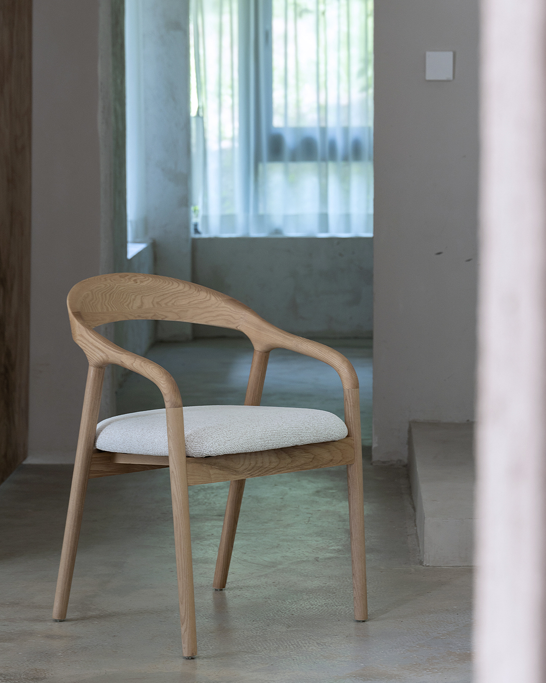 Wooden Chair Shane Arm - Natural / White - Image 9