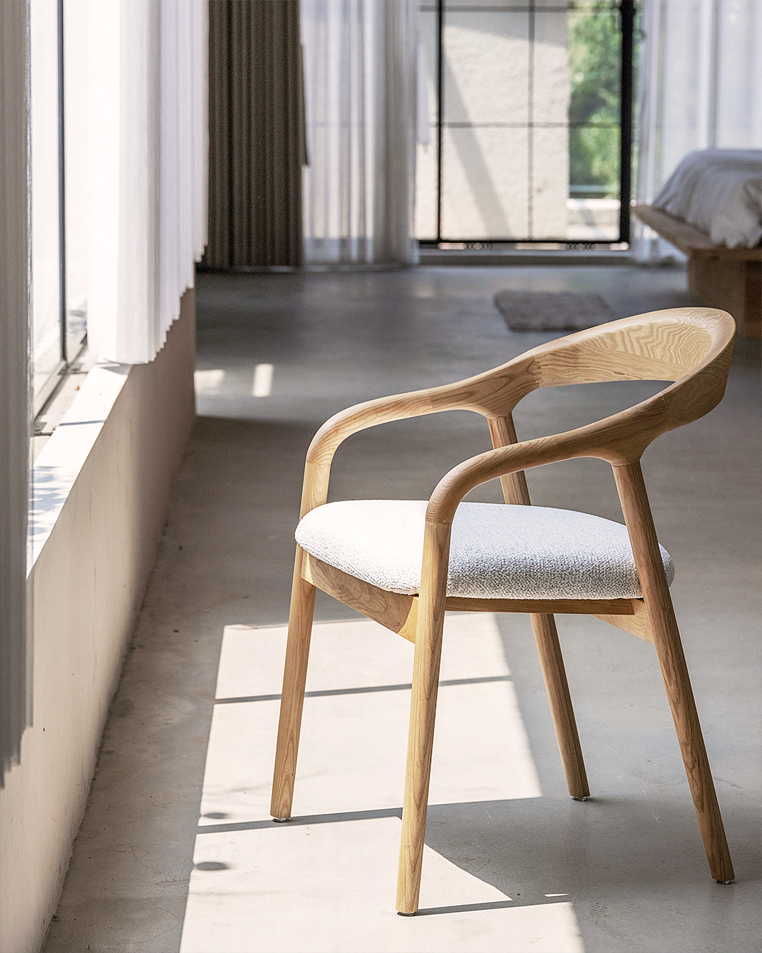 Wooden Chair Shane Arm - Natural / White - Image 11