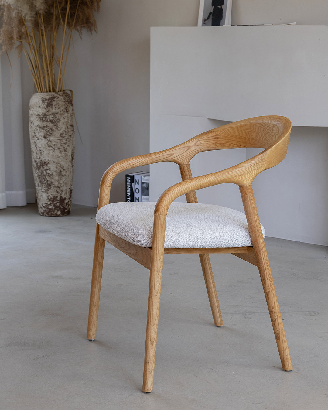 Wooden Chair Shane Arm - Natural / White - Image 10